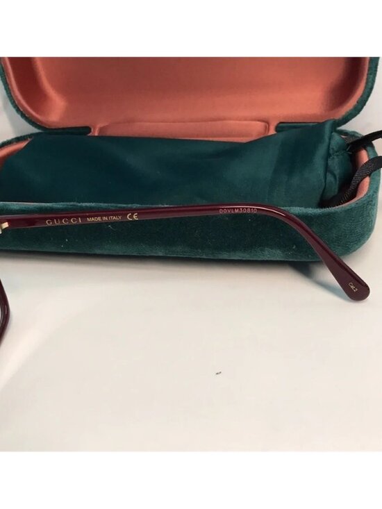 New ✨ Authentic Gucci GG0544S 003 Sunglasses – Burgundy Frame with Blue Gradient main image 11